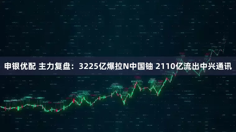 申银优配 主力复盘：3225亿爆拉N中国铀 2110亿流出中兴通讯